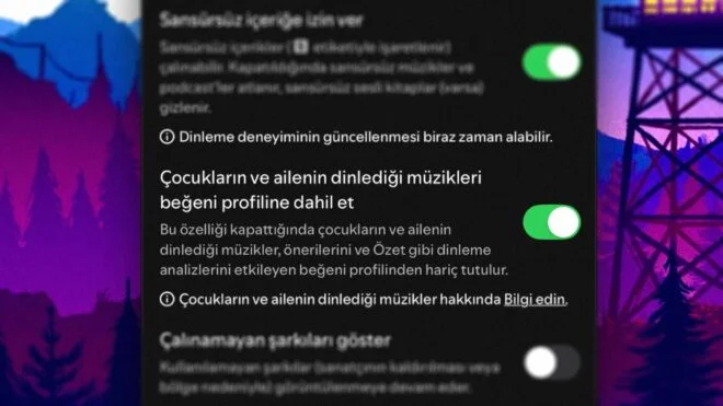 Spotify, çocuklar için açılan müziklerin kişisel önerileri bozmasını önleyen ayarı herkese açtı
