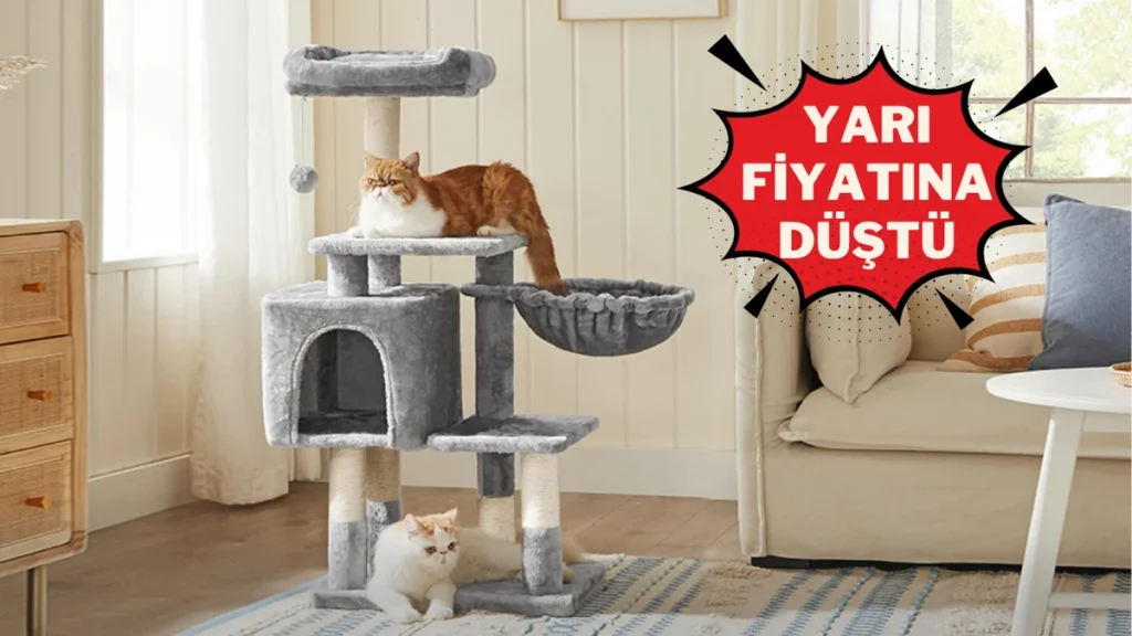 Patili dostunuzun favorisi olacak kedi ağacı günün fırsatı oldu – Vitrin